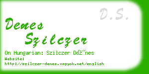 denes szilczer business card